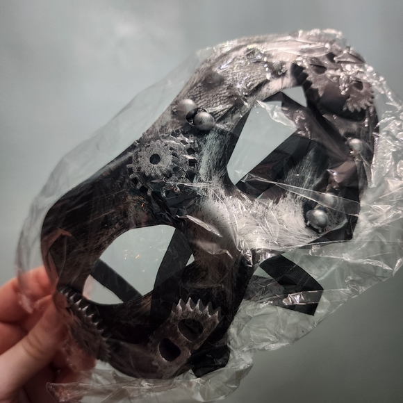 Gear Steampunk Leggings w/ Halloween Mask industrial robot machine - Picture 4 of 12